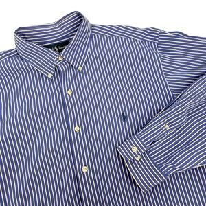 Vintage Ralph Lauren Classic Fit Long Sleeve Button Down Strip Size XL Men's